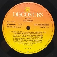 Vinilo Lp Judas Priest - Turbo 1986 Brasil - BAYIYO RECORDS