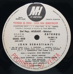 Vinilo Lp - Joan Sebastian - Joan Sebastian 1982 Argentina - tienda online