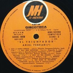 Vinilo Lp - Ariel Ferrari - El Triunfador 1976 Argentina - tienda online