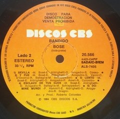 Vinilo Lp - Miguel Bose - Bandido 1984 Argentina