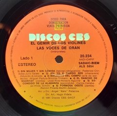 Vinilo Lp Las Voces De Oran - El Gemir De Los Violines 1981 - BAYIYO RECORDS