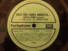 Vinilo Roberto Vicario Hace Una Larga Angustia Lp Arg 70 - BAYIYO RECORDS
