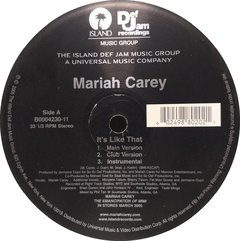 Vinilo Maxi Mariah Carey - It's Like That - 2005 Usa