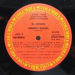 Vinilo Lp Amanda Miguel - El Sonido 1982 Argentina - tienda online