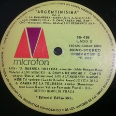 Vinilo Varios Argentinisima Volumen 6 Lp Argentina 1973 - tienda online