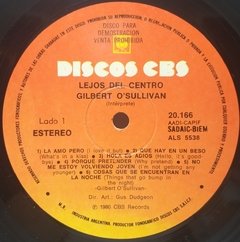 Vinilo Lp - Gilbert O'sullivan - Lejos Del Centro 1980 Arg - BAYIYO RECORDS