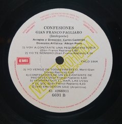 Vinilo Gian Franco Pagliaro - Confesiones Lp 1985 Arg - tienda online