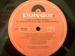 Vinilo Jose Antonio Mendez El Sentimiento De Lp Mexico en internet