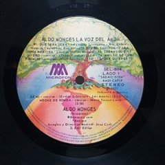 Vinilo Lp - Aldo Monges - La Voz Del Amor 1977 Argentina - tienda online