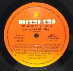 Vinilo Lp Las Voces De Oran - Los Vinos De Mi Tierra 1982 - BAYIYO RECORDS