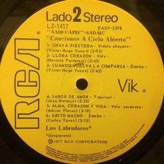 Vinilo Los Labradores Canciones A Cielo Abierto Lp Argentina - BAYIYO RECORDS