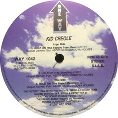 Vinilo Kid Creole Hold On Maxi Italia 1995