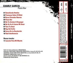 Cd Charly Garcia - Piano Bar Nuevo Bayiyo Records - comprar online