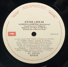 Vinilo Lp Alberto Cortez - Entre Lineas 1985 Argentina - BAYIYO RECORDS