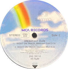 Vinilo Maxi Breakfast Club - Right On Track 1987 Europe - BAYIYO RECORDS