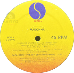 Vinilo Maxi - Madonna - Papa Don't Preach 1986 Usa en internet