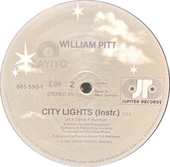 Vinilo Maxi William Pitt - City Lights 1987 Germany - BAYIYO RECORDS