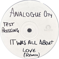Vinilo Maxi Analogue City - It Was All About Love 1993 Promo