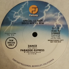 Vinilo Maxi Paradise Express Dance / Poinciana 1978 (promo)