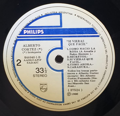 Vinilo Lp Alberto Cortez - Si Vieras Que Facil... 1990 Arg - BAYIYO RECORDS
