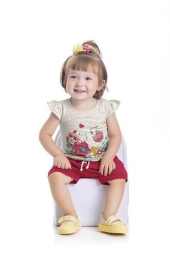 Conjunto bebê feminino blusa e short - loja online