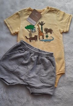 Conjunto Bebê Body e Bermuda (Amarelo) Up Baby - comprar online