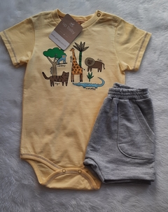 Conjunto Bebê Body e Bermuda (Amarelo) Up Baby na internet