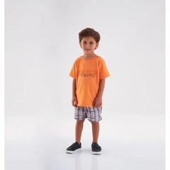 Conjunto Camiseta E Short Menino (Laranja) Up Baby