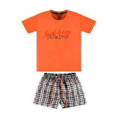 Conjunto Camiseta E Short Menino (Laranja) Up Baby - comprar online