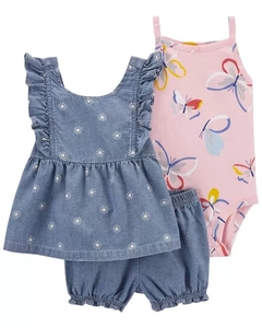 Conjunto 3 peças Carters menina - comprar online