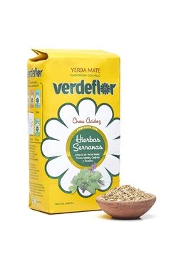 Yerba mate verdeflor sabor hierbas serranas 1/2 y 1 kilo