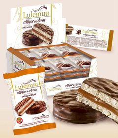 Alfajor Lulemu chocolate y dulce de leche