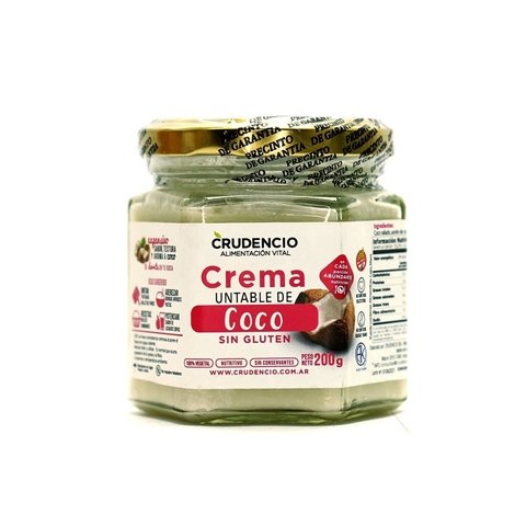 Crema Untable de Coco Crudencio x 200 gr.