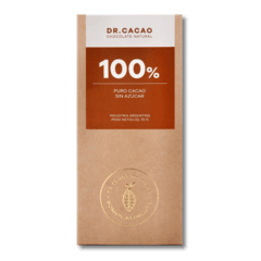 Chocolate 100% Puro Cacao Sin Azúcar Agregada dr cacao (70g)