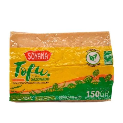 Tofu Soyana Fileteado, cocido y sazonado.