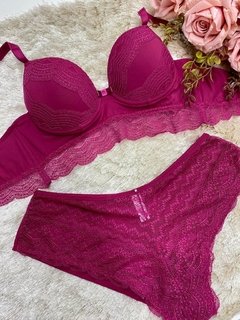 Conjunto em lycra e renda - Donne Lingerie