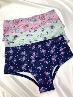 Cueca feminina em cotton estampado