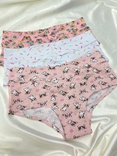 Cueca feminina em cotton estampado - comprar online