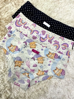 Calcinha infantil de cotton estampada