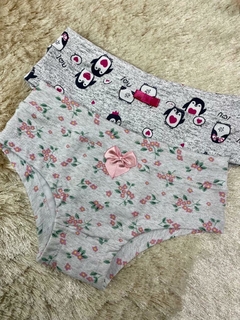 Calcinha infantil de cotton estampada na internet