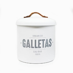 Lata Galletas Aluminio Blanca