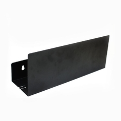 organizador acero inoxidable negro liso para amurar