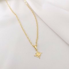 Colar Folheado Estrela Cardeal Dourado