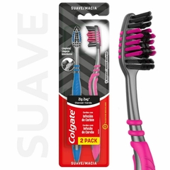 COLGATE CEP ZIGZAG CARBON 2X1 SUAVE