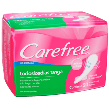 CAREFREE PROTECTORES DIARIO TODOS LOS DÍAS TANGA X20