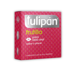 PRESERVATIVO TULIPAN FRUTILLA