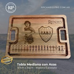 Tabla Mediana El Diego Xeneize + Escudo y copas de Boca -
