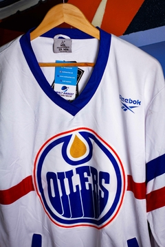 Hoodie NHL. Edmonte Oilers blanco en internet