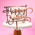 Topper "Happy Birthday" con Borde Rosa Gold