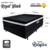 Cama Box Casal - Colchão Royal Black - Casal - 138x188x76cm - Mola Ensacada - PillowTop - Visco - Relaflex